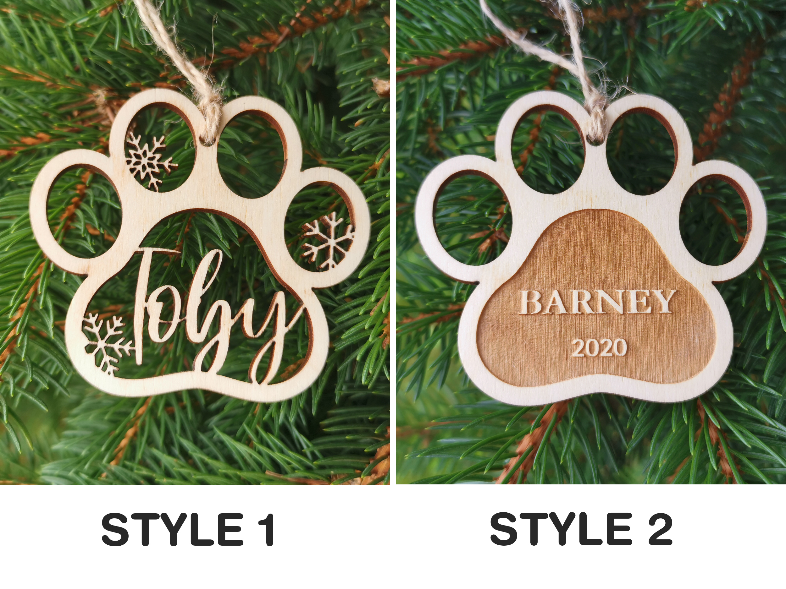 Tabby Cat Personalised Name Christmas Tree Bauble Decoration Gift AC-204DA2CB
