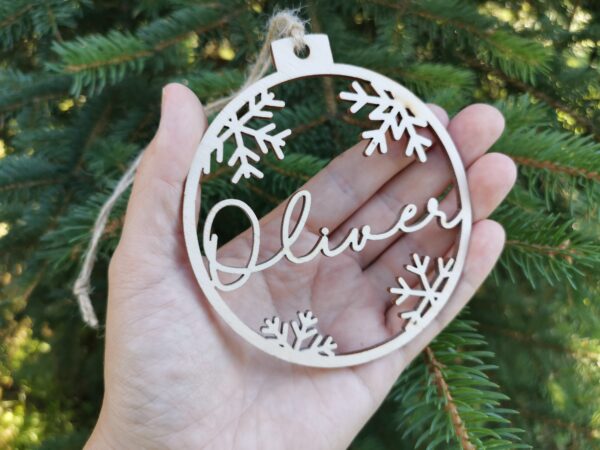 Custom Name CHRISTMAS baubles set Personalized name ornaments