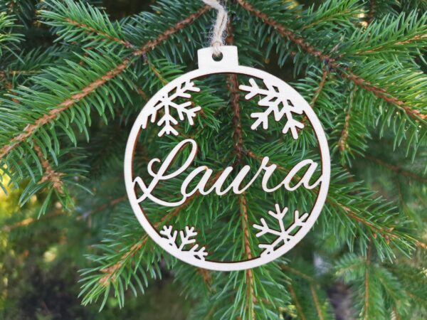 Personalised Names Christmas Tree Baubles Reindeer Gift Tags Xmas Present