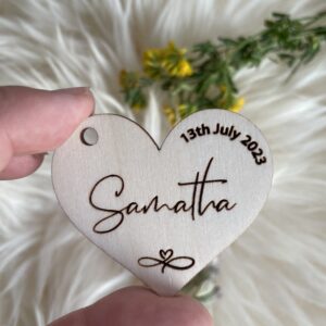 Personalised Wooden Wedding Heart