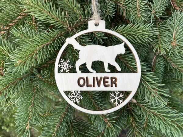 Christmas Ornament for Cats Personalized Name