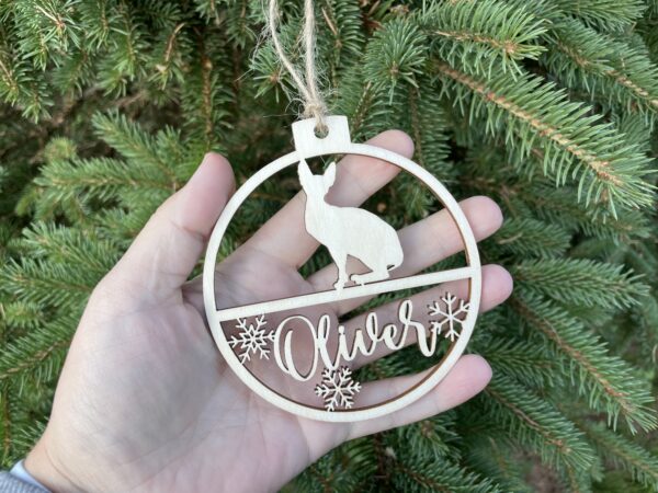 Custom Cat Name Christmas Tree Ornament