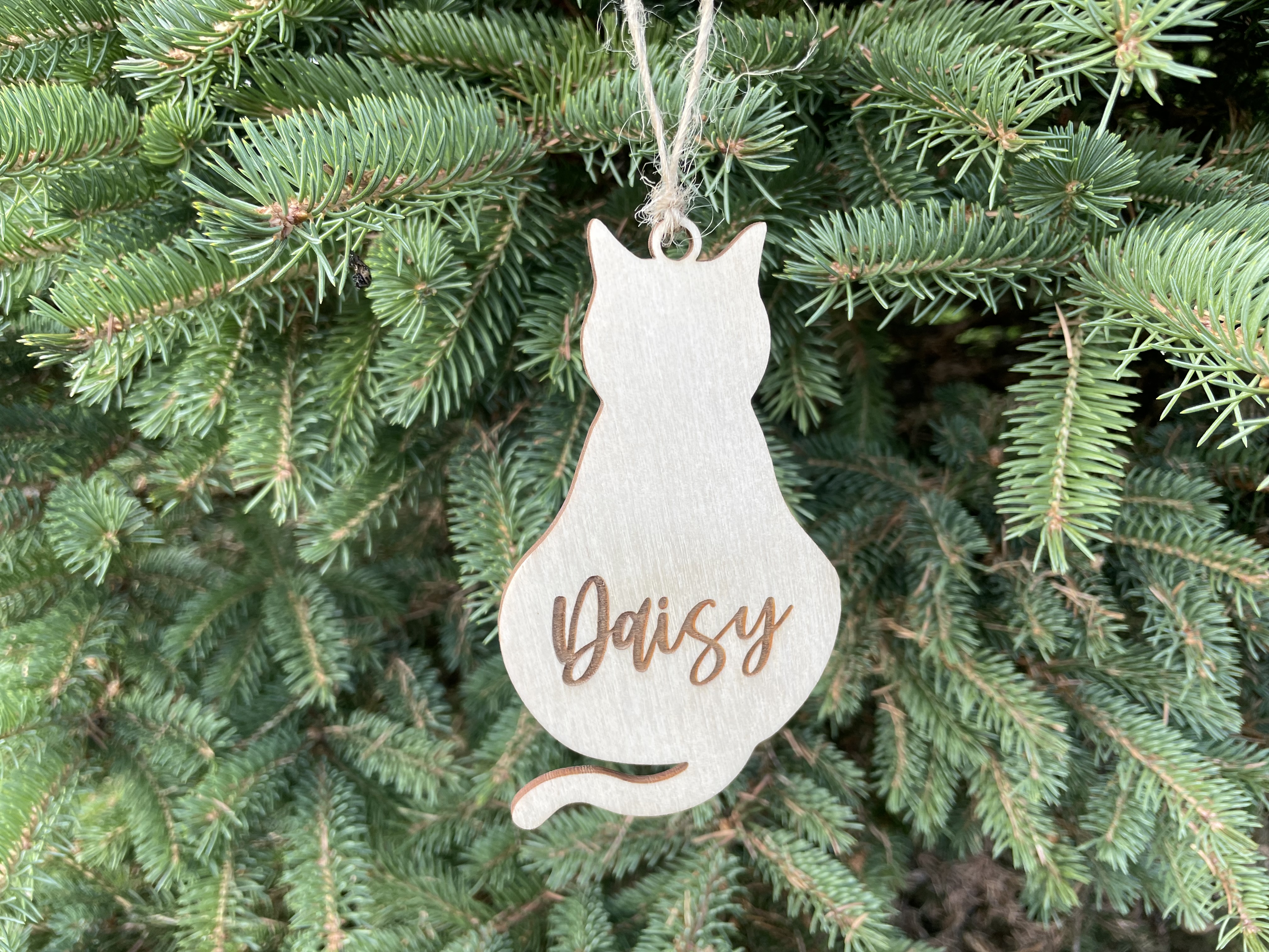 Personalized Name Cat Ornament
