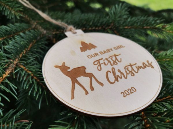 First Christmas Bauble Decor for Christmas Tree and New Year Perfect Gift