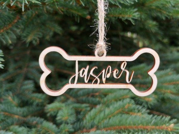 Personalized Name Dog Christmas Ornament