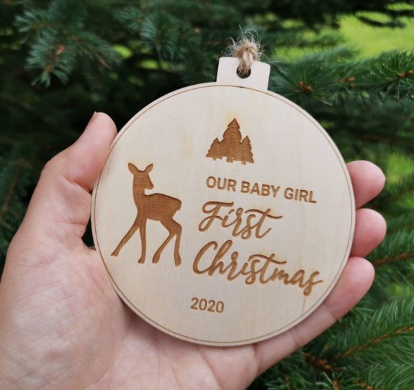 First Christmas Bauble Decor for Christmas Tree and New Year Perfect Gift
