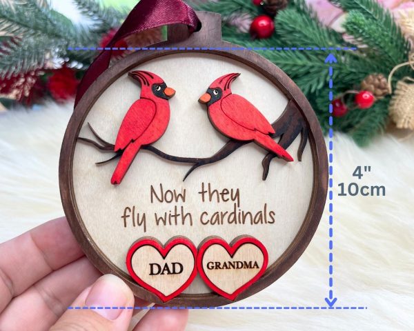christmas ornaments with cardinals