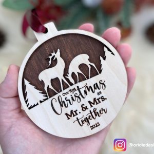 Personalized First Christmas Married Ornament 2023