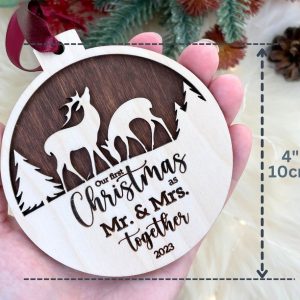 Personalized First Christmas Married Ornament 2023