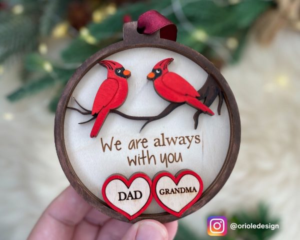 christmas ornaments with cardinals